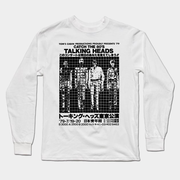 Talking Heads New Wave Flyer Long Sleeve T-Shirt by Punk Flyer Archive